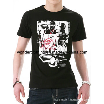 T-shirt fait sur commande d&#39;impression d&#39;écran des hommes de mode de coton fabricant en Chine